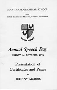 Speech Day Programme 1976