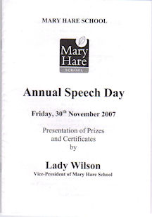 Speech Day Programme 2007