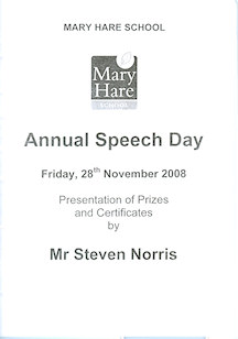 Speech Day Programme 2008
