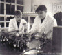 1957 Two scientists in laboratory 1957